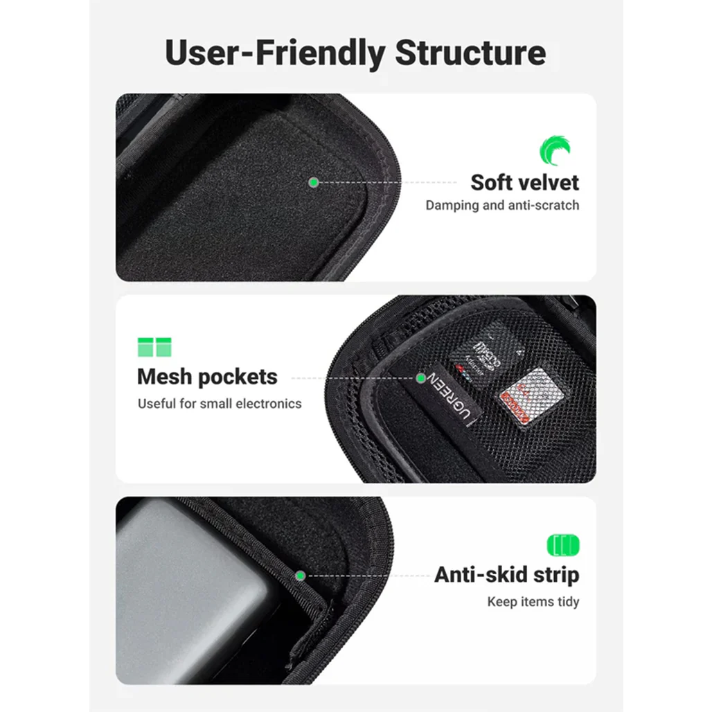 UGreen Travel Electronics Organizer – Compact and Durable Accessory Bag for Cables and Gadgets - Image 4
