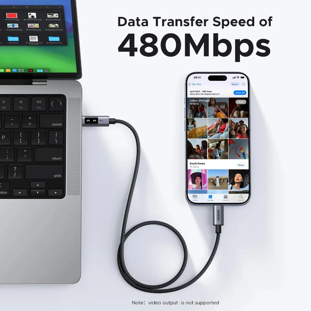 Ugreen Uno USB-C to USB-C Cable 100W - Image 5