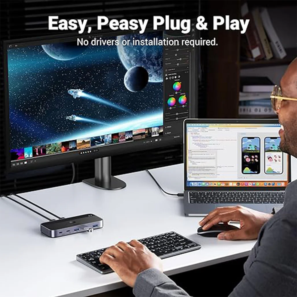 UGreen USB 3.0 Sharing Switch 2-in-4 Out | Share 4 USB Devices Between 2 PCs | USB-C & USB-A Ports - Image 3