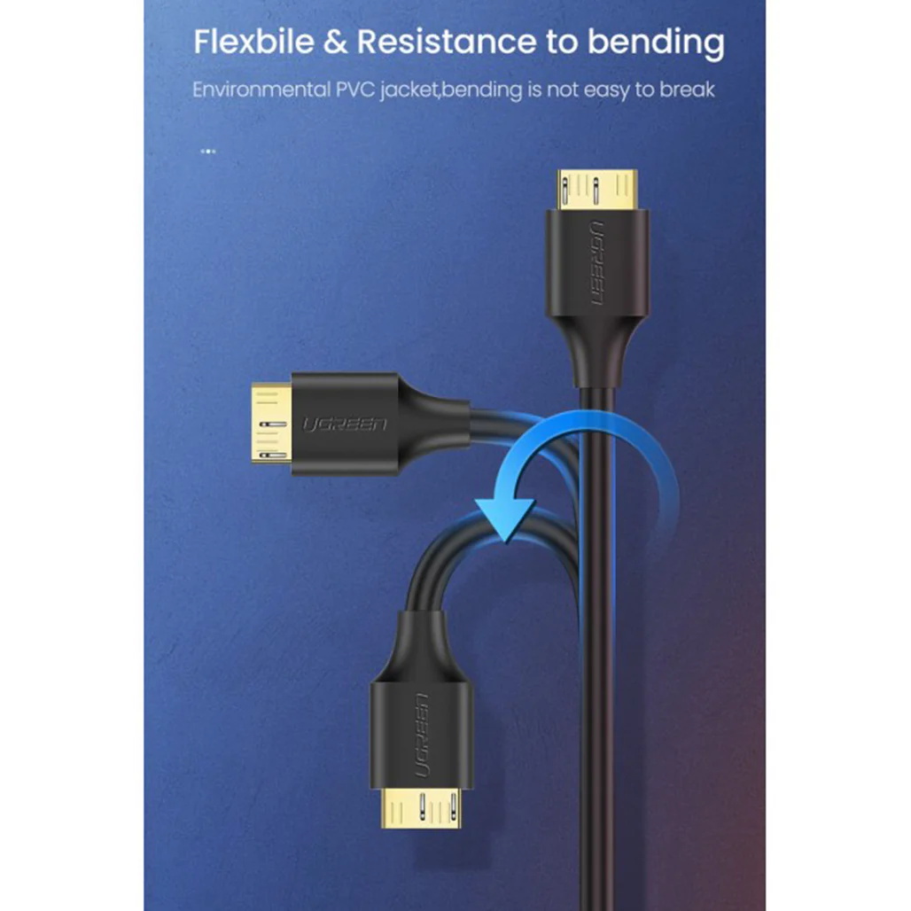 UGREEN USB 3.0 to Micro USB 3.0 Hard Drive Data Cable – 0.5M, High-Speed 5Gbps Transfer, Durable & Shielded - Image 5