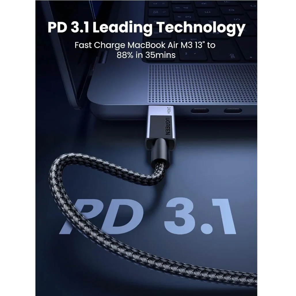 Ugreen USB-C to USB-C 240W PD Fast Charging Cable - Image 2