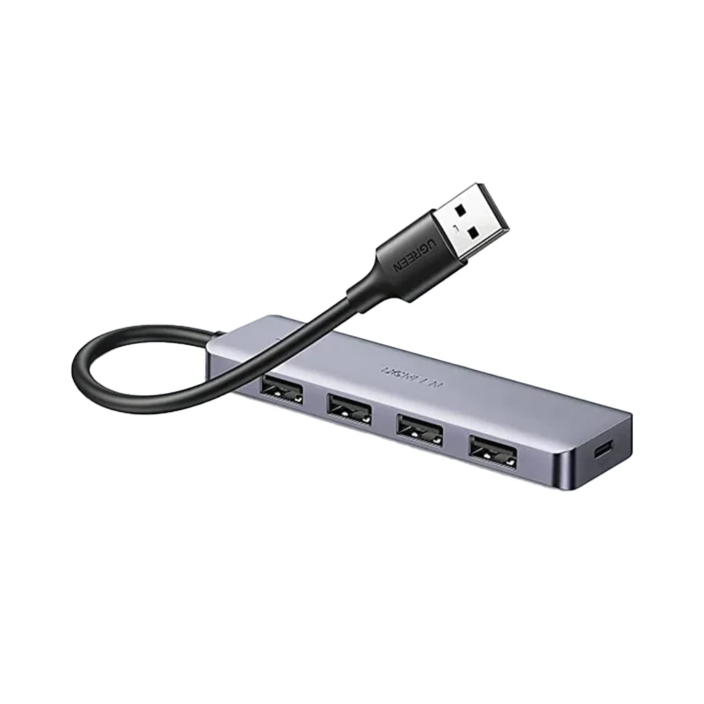 UGreen USB 3.0 Ultra Slim 4-Port Hub | High-Speed Data Transfer and Extra Power Supply - Image 2