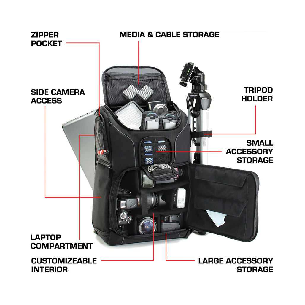 USA Gear Digital SLR Camera Backpack S17 - Image 5