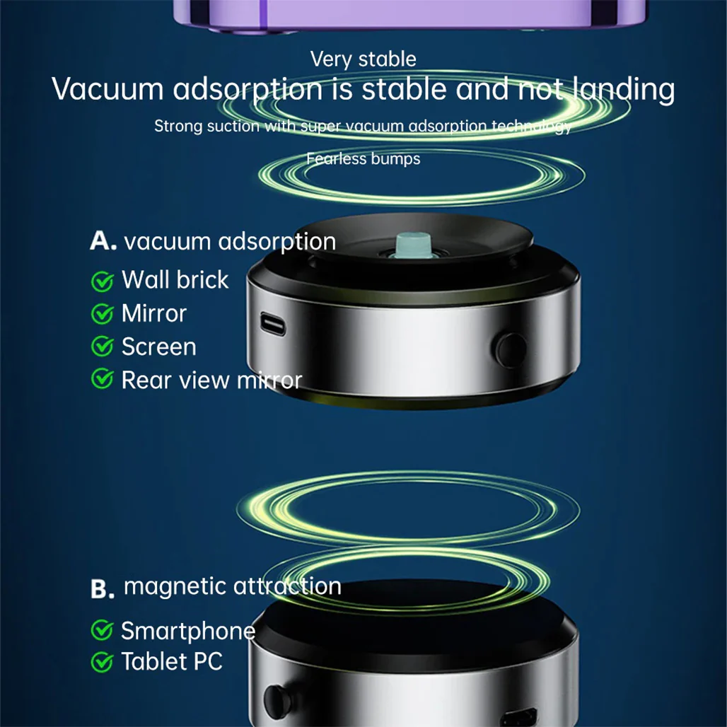 Magnetic Car Suction Cup Holder with Vacuum Technology - Type-C | X8/X8Q - Image 6