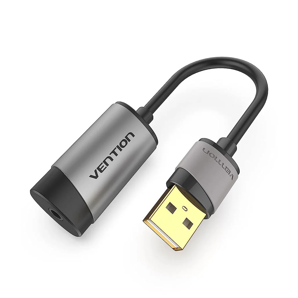 Vention 3.5mm External Sound Card VT02-2016 | USB Audio Adapter with Microphone and Audio Output Support