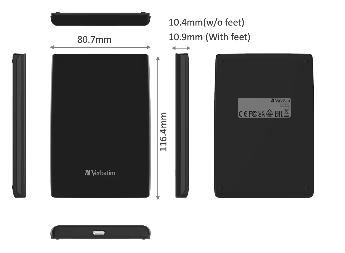 Verbatim Store 'n' Go Slim 256GB - Portable SSD USB 3.2 GEN 1 - Image 7
