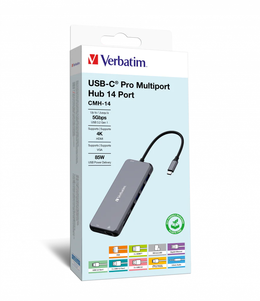 Verbatim USB-C Pro 14-Port Multiport Hub - Image 7