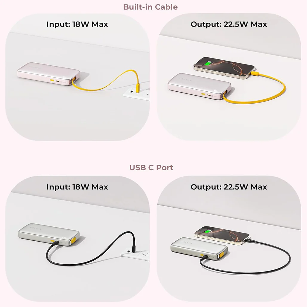 Voltme Hypercore Rollz 10K 30W Power Bank with Retractable USB-C Cable - Image 3