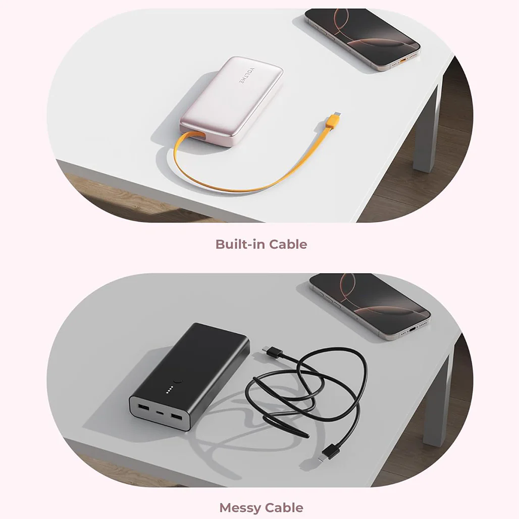 Voltme Hypercore Rollz 10K 30W Power Bank with Retractable USB-C Cable - Image 4