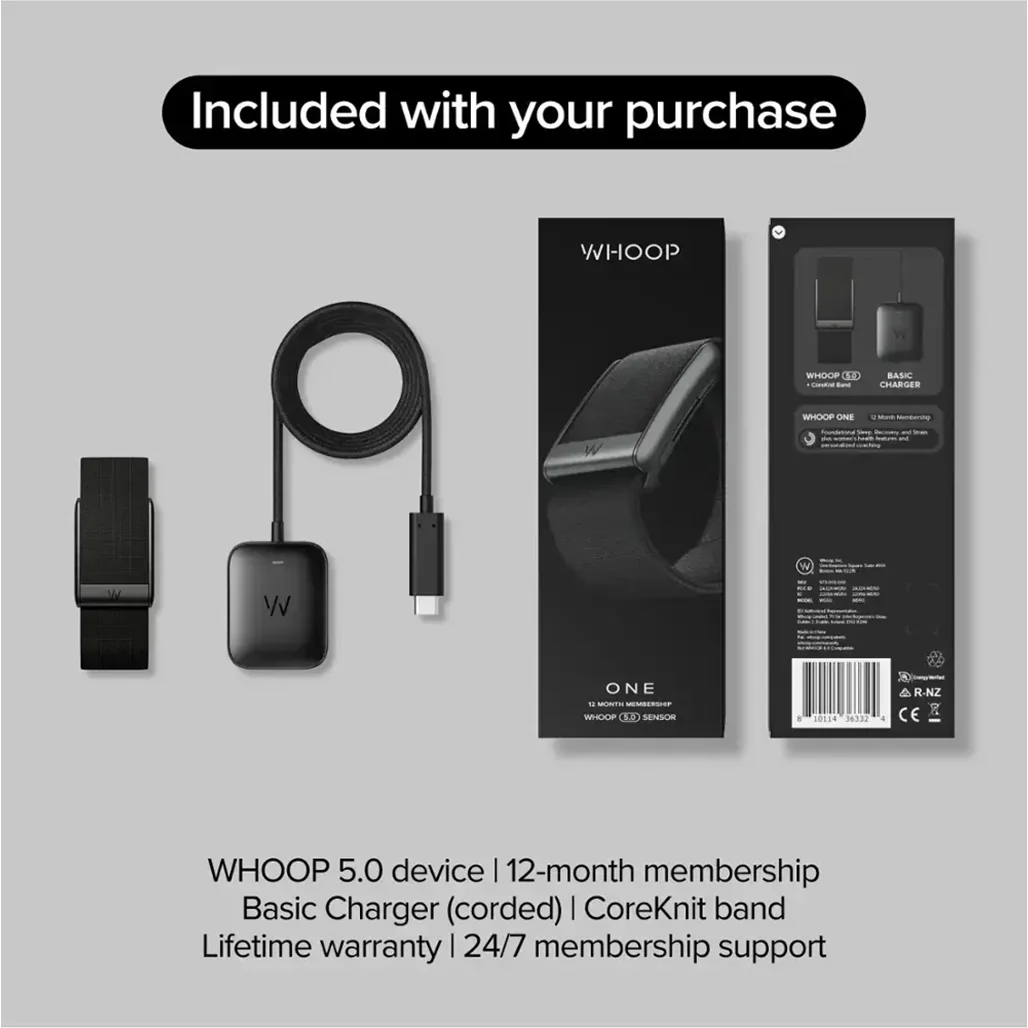 WHOOP 5.0 One Fitness & Health Tracker – 12-Month Membership Included – Jet Black - Image 4