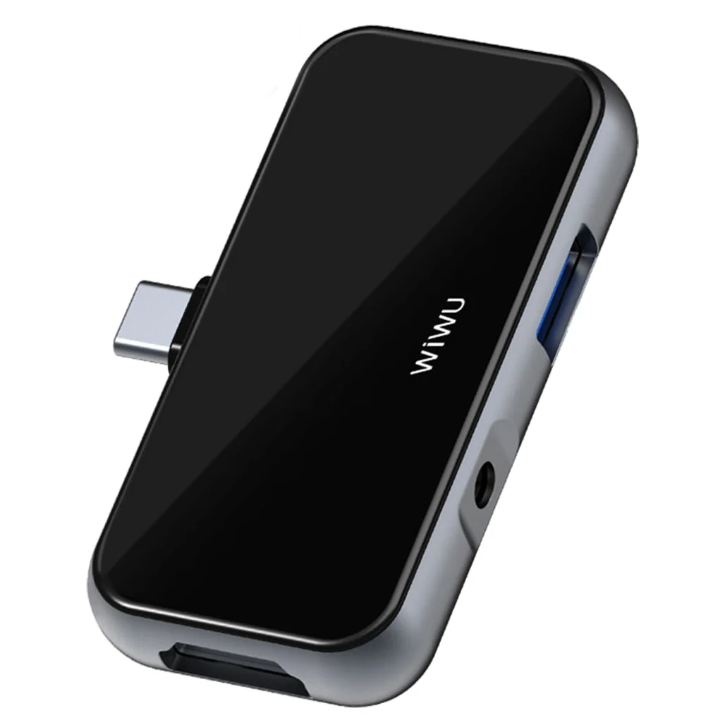 Wiwu Alpha 4-in-1 USB-C Hub T5 Pro | USB 3.0, HDMI, PD, 3.5mm Jack
