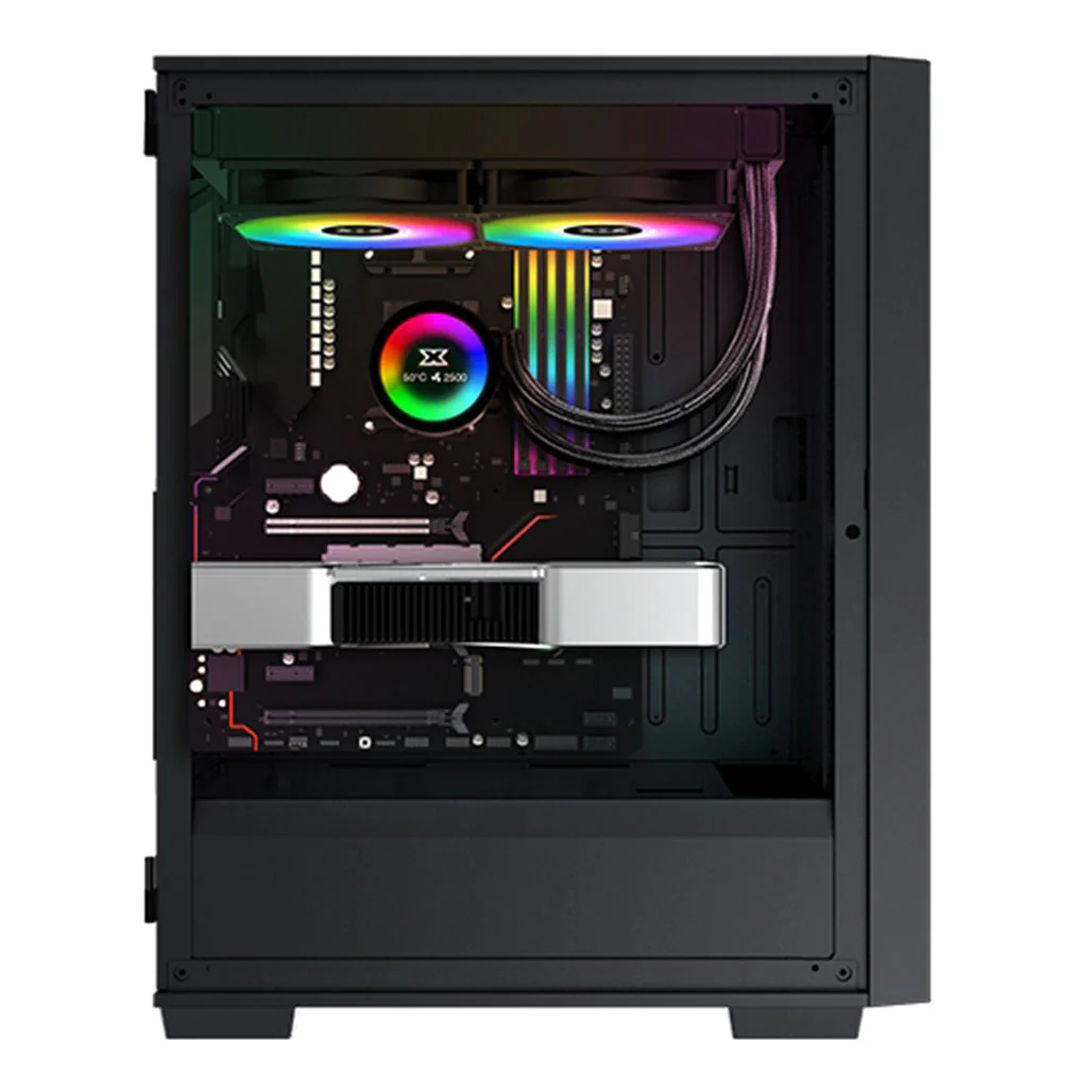 Xigmatek Lux G - Black Metal Grey ATX Case - Image 3