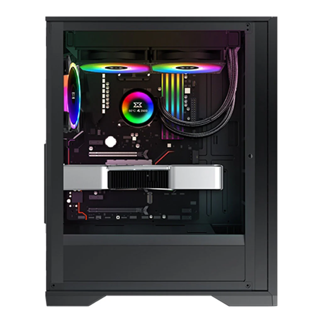 XIGMATEK LUX S - Black ATX 4PCS Fixed RGB Fans Galaxy II - Image 3