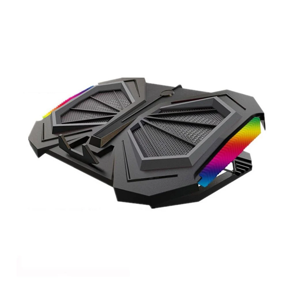 YL-017 Gaming Laptop Cooling Pad Stand – RGB Side Lights – 2 x USB – 12 to 17 Inch - Image 2
